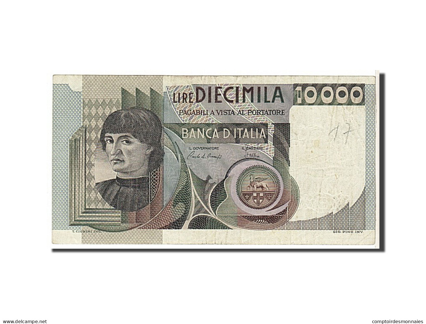 Billet, Italie, 10,000 Lire, 1980, TTB - 10.000 Lire