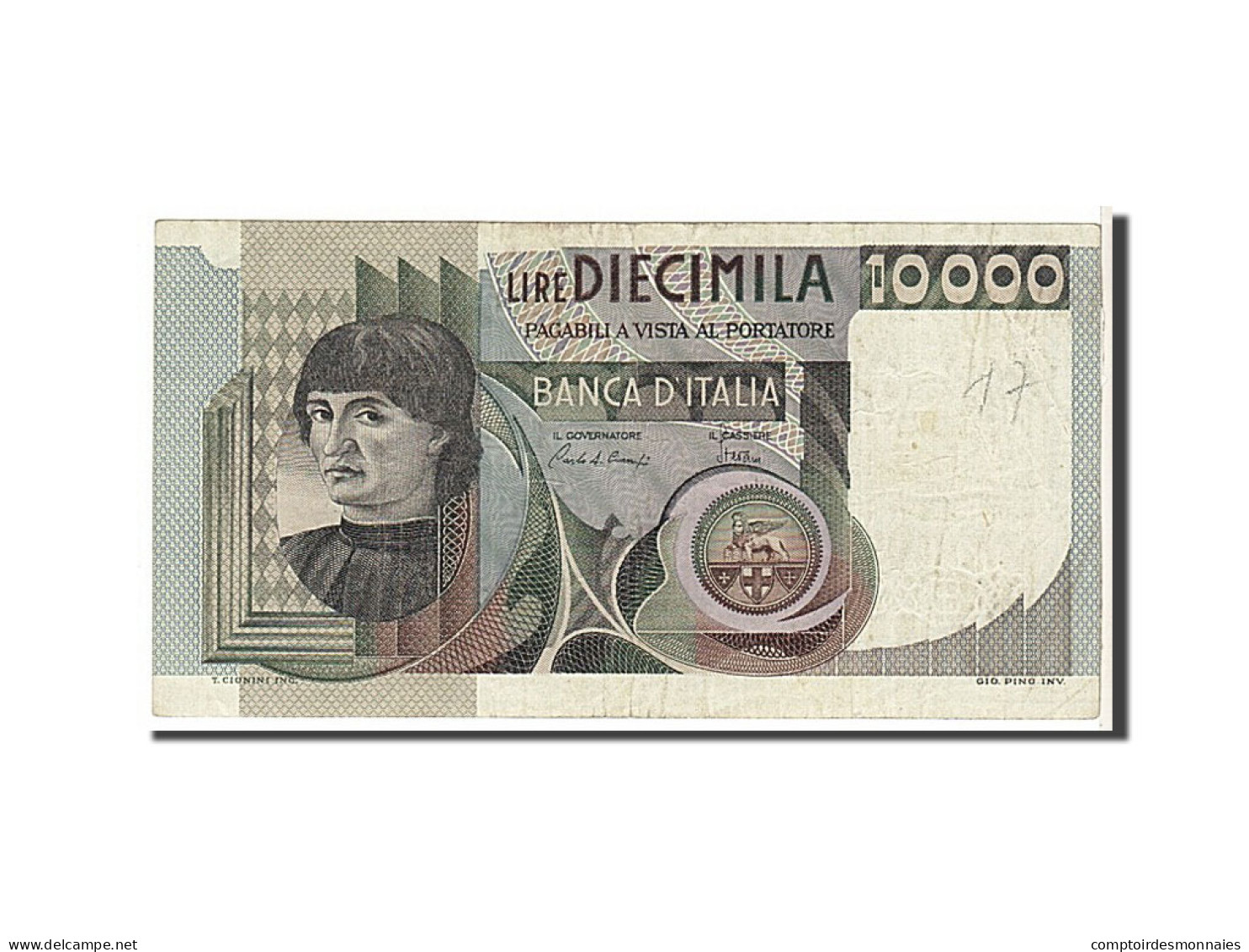 Billet, Italie, 10,000 Lire, 1980, TTB - 10000 Lire