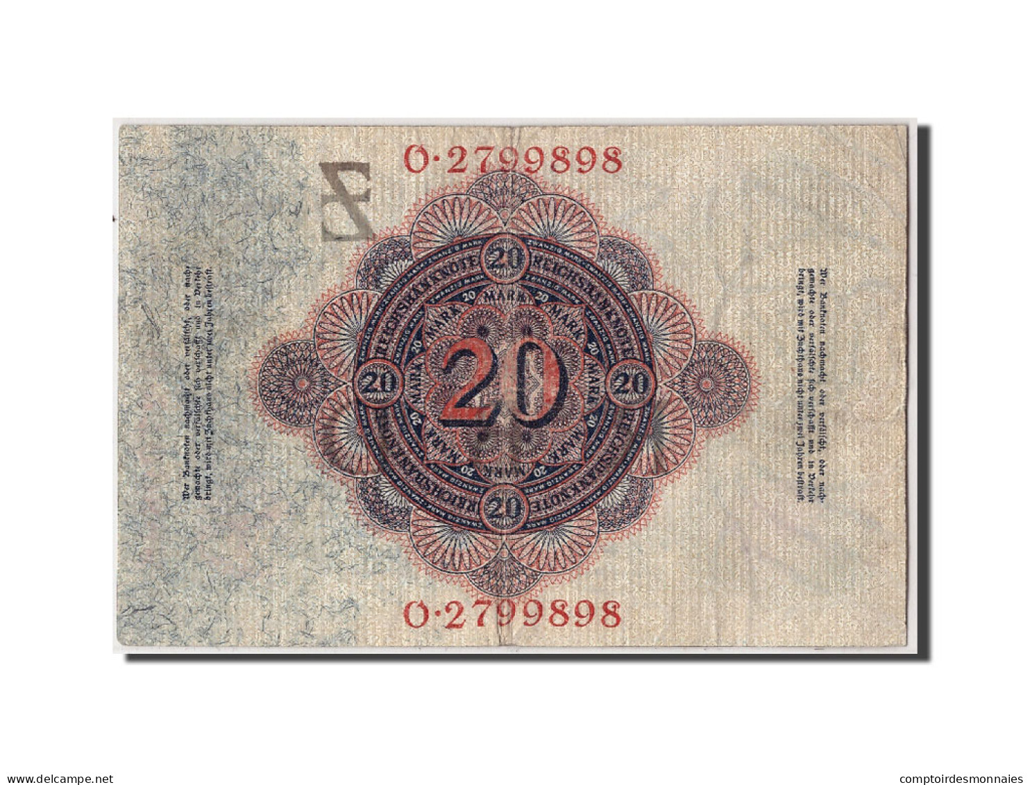 Billet, Allemagne, 20 Mark, 1914, 1914-02-19, TTB - 20 Mark