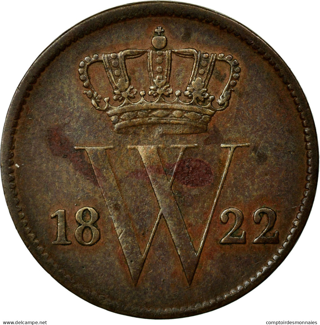 Monnaie, Pays-Bas, William I, Cent, 1822, TTB, Cuivre, KM:47 - 1815-1840 : Willem I