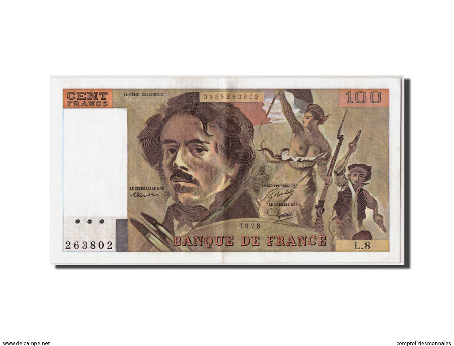 Billet, France, 100 Francs, 100 F 1978-1995 ''Delacroix'', 1978, SUP - 100 F 1978-1995 ''Delacroix''