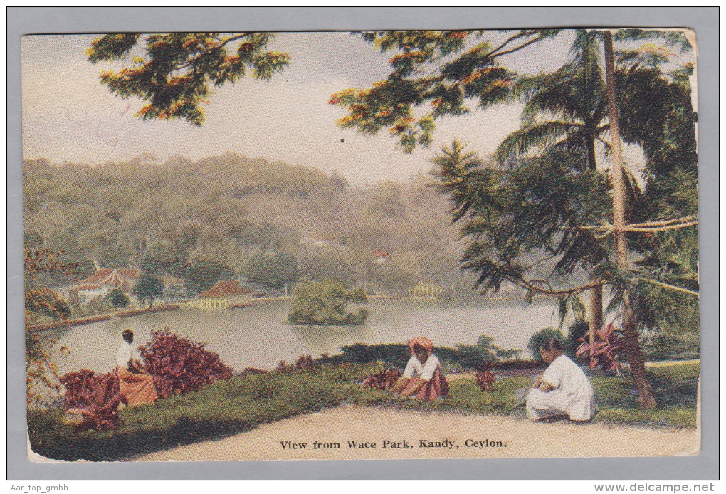 Sri Lanka Ceylon 1925-08-16 Kandy Wace Park Foto Plâté - Sri Lanka (Ceylon)