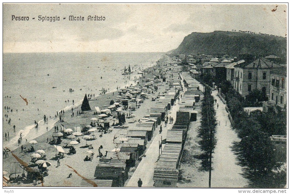 Marche-pesaro-pesaro Veduta Spiaggia Monte Ardizio Anni 20 - Pesaro