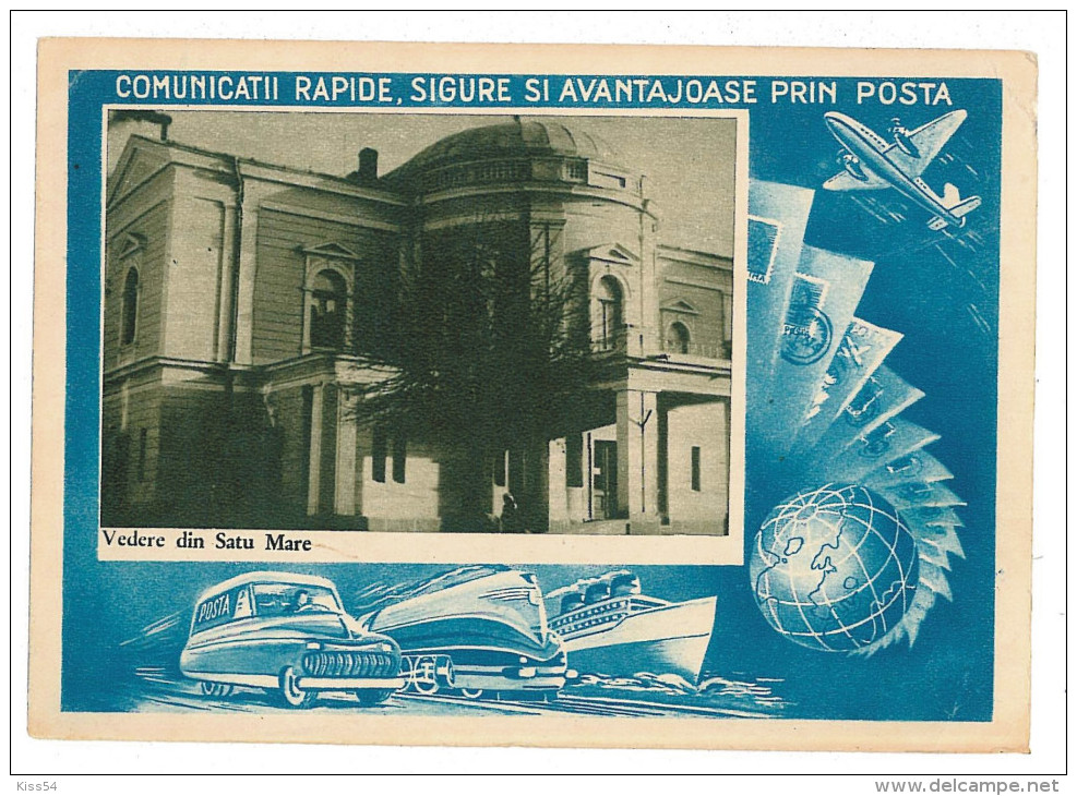 Romania ( 602-a ) - TRANSPORT, SATU-MARE - Stationery - Used - 1957 - Interi Postali