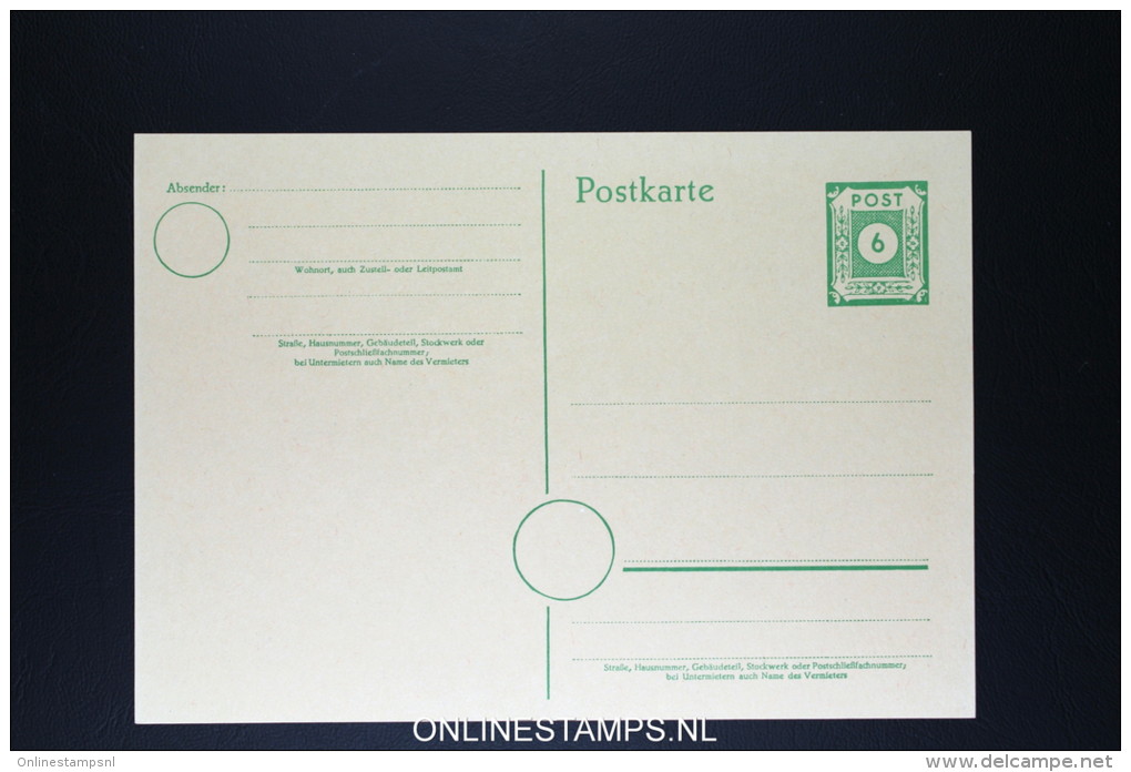 Germany SBZ Karte P 8 Not Used - Postal  Stationery