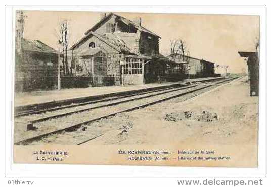 CPA 80 ROSIERES EN SANTERRE INTERIEUR DE LA GARE - Rosieres En Santerre