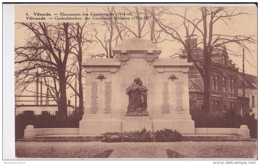 VILVOORDE : Monument Des Combattants 14-18 - Vilvoorde