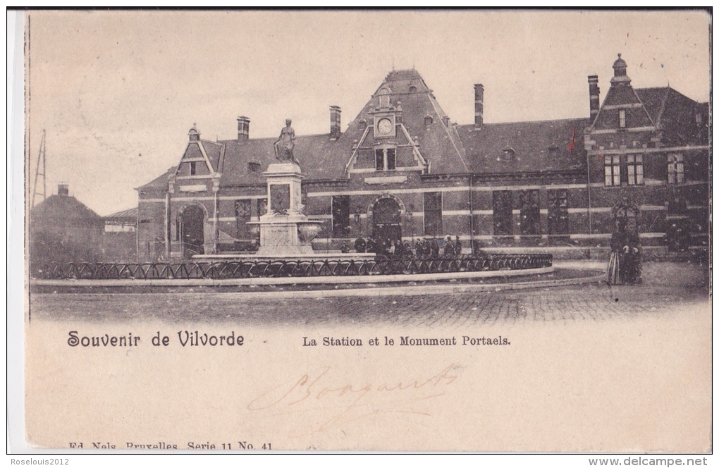 VILVOORDE : La Station Et Le Monument Portaels - Gare - Vilvoorde