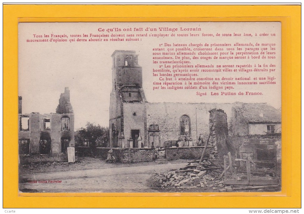 FENNEVILLE - 54 - MILITARIA - GUERRE 1914-18 - ENVIRONS DE BADONVILLER - FENNEVILLE - RUINES DE L'EGLISE - Guerre 1914-18