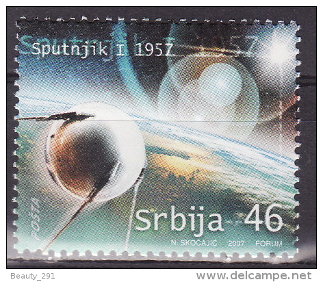 Serbia 2007. Sputnik, Cosmos, MNH(**) Mi 220 - Serbie