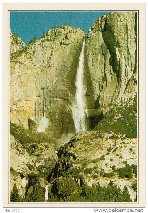 CALIFORNIA:  CASCATE NELLO YOSEMITE  PARK         (NUOVA CON DESCRIZIONE DEL SITO SUL RETRO) - Yosemite