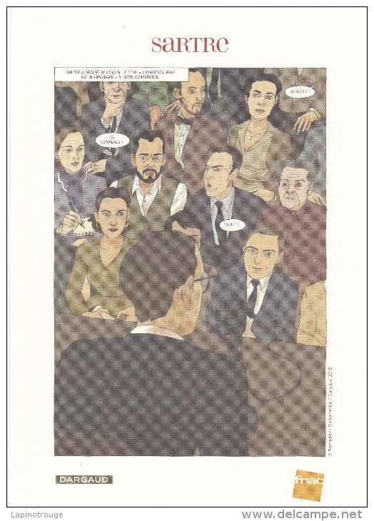 Ex-libris DEPOMMIER Anais Pour Sartre Une Existence Des Libertés Dargaud 2015 - Illustratoren D - F