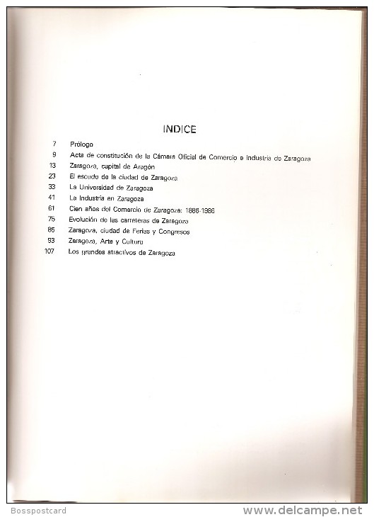 Zaragoza - 1886-1986 - Camara Oficial De Comercio E Industria - España (17 Scans) - Other & Unclassified