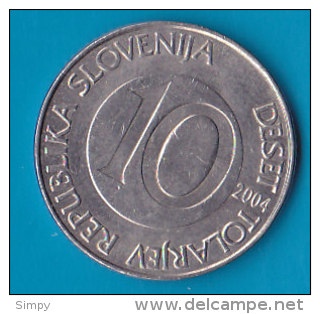 SLOVENIA    - 10 Tolarjev  2004 - Slovénie