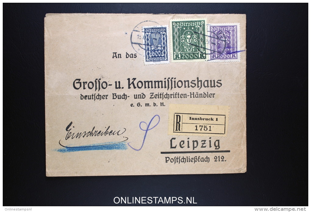 Österreich Registered Company Cover  Innsbruck To Leipzig  Zug Stempel - Briefe U. Dokumente