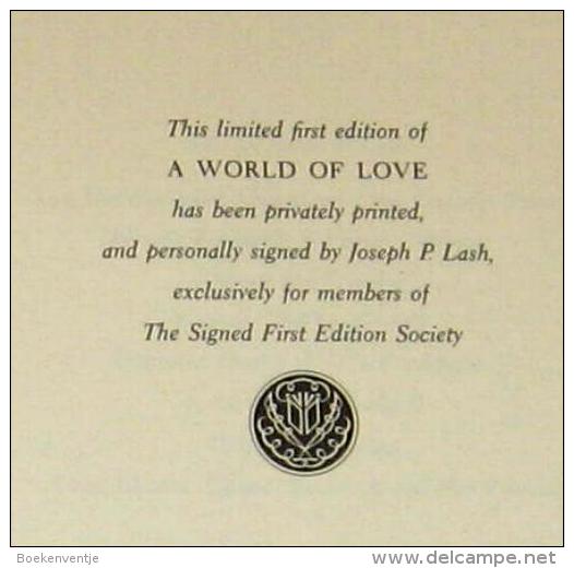 Lash Joseph P. - A Word of Love (Eleanor Roosevelt and her Friends 1943-1962)