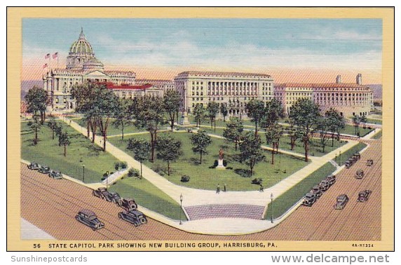 State Capitol Park Showing New Building Group Harrisburg Pennsylvania - Harrisburg