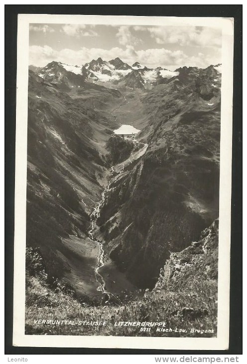 VERMUNTSEE Stausee Vorarlberg Litznergruppe Partenen Bludenz 1937 - Bludenz