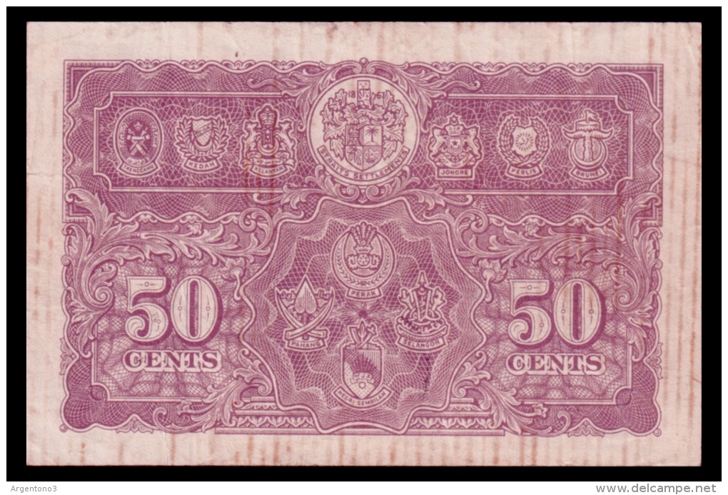 Malaya 50 Cents 1941 VF- - Sonstige – Asien