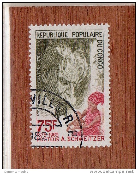 REP. POPULAIRE  DU  CONGO  --  DOCTEUR  A. SCHWEITZER   ---  ** 75 F. **  --  POSTE  1975 ........ - Used