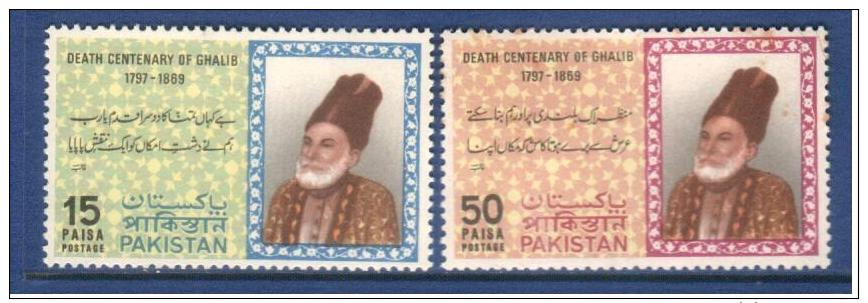 Pakistan 1969    Ghalib Set Of 2V..  MNH - Pakistan