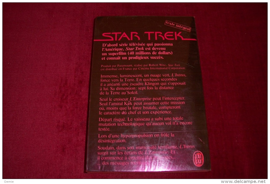 COLLECTION LIVRE DE POCHE AU CINEMA  °°  STAR TREK - Films