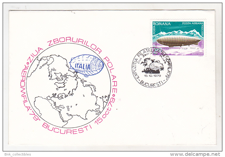 Romania Old Special Cover -  Aerophilately And Polar Philately - 1979 Polar Flights Day Aeromfila 1979 - Événements & Commémorations