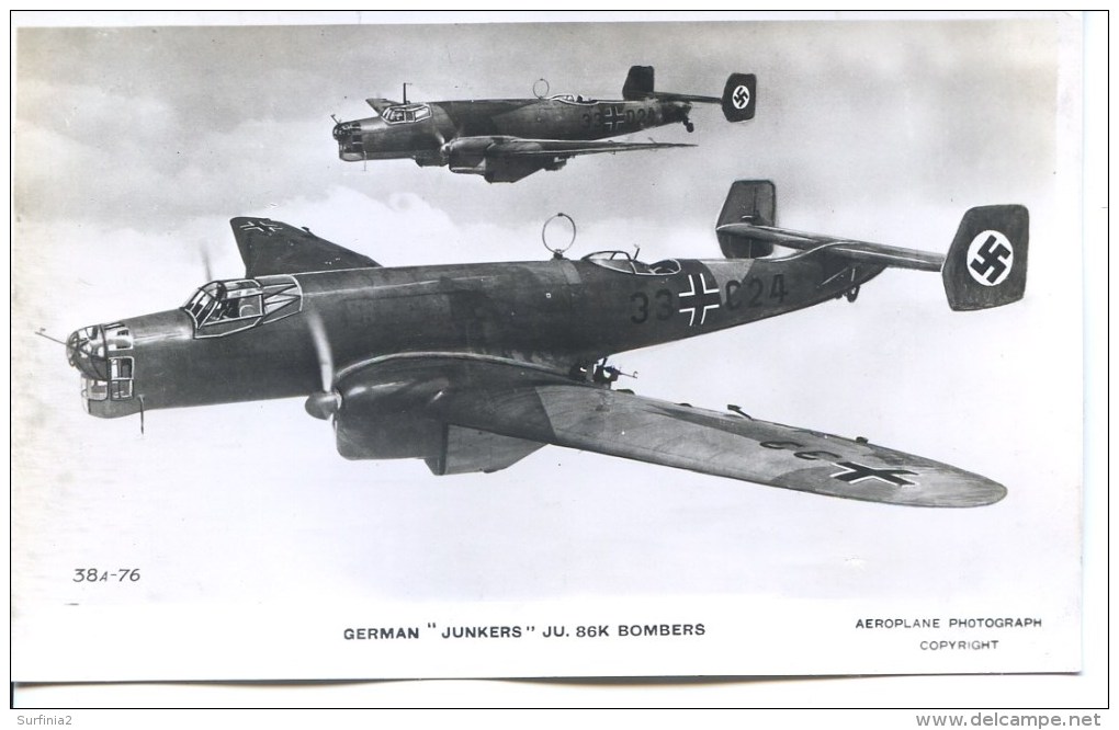 AVIATION - GERMAN "JUNKERS" JU.86K RP Ap30 - 1939-1945: 2. Weltkrieg