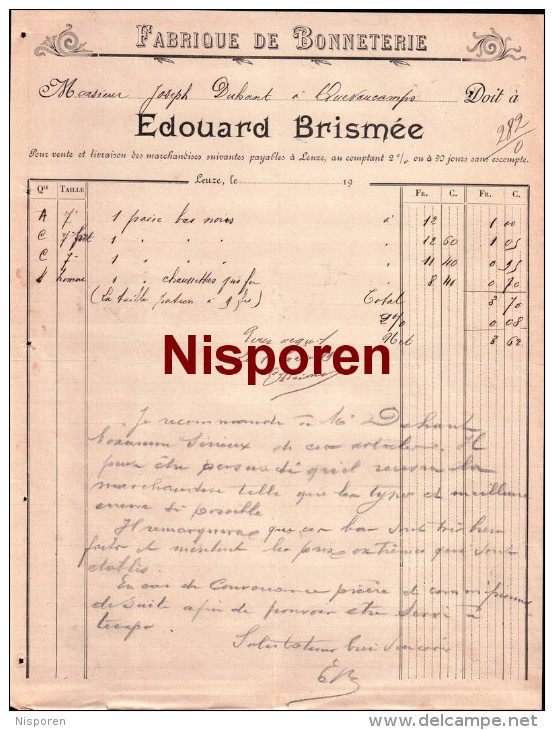 Fabrique De Bonneterie Edouard Brismée - Leuze-en-Hainaut - Belgique - Textile & Vestimentaire