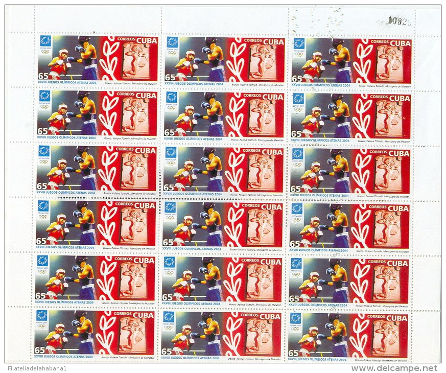 2004.501 CUBA MNH SHEET COMPLETE 2004 MNH OLIMPIC GREECE. JUEGOS OLIMPICOS DE GRECIA. OLIMPIC GAMES. - Hojas Y Bloques