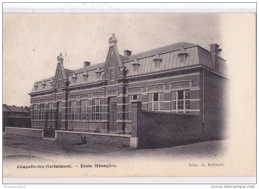 CHAPELLE-LEZ-HERLAIMONT : école Ménagère - Chapelle-lez-Herlaimont