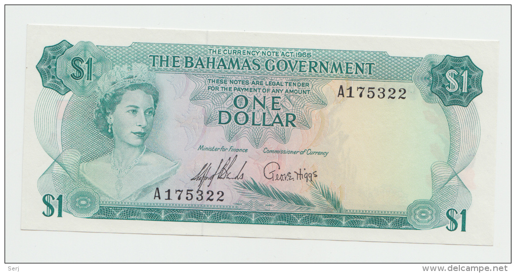 Bahamas 1 Dollar 1965 UNC NEUF Banknote Pick 18a  18 A - Bahamas