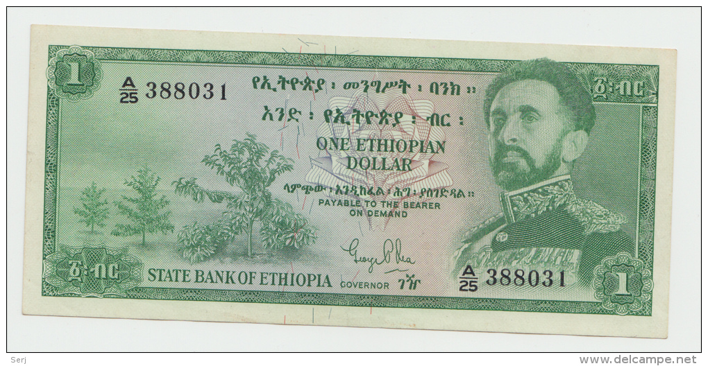 Ethiopia 1 Dollar ND 1961 AUNC+ Banknote Pick 18 - Ethiopie