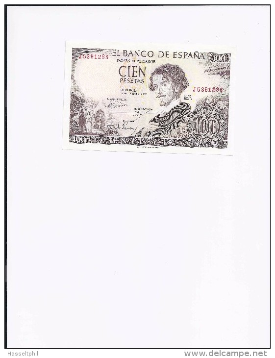 SPANJE - ESPAGNE - ESPANA 100 Pesetas  Gustavo Adolfo Bécquer 19/11/1965 (1970) - 100 Peseten