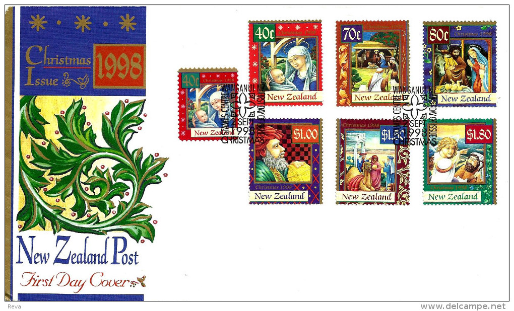 NEW ZEALAND FDC CHRISTMAS WOMAN CHILD SET OF 7 STAMPS HIGH FV DATED 02-09-1998 CTO SG? READ DESCRIPTION !! - Other & Unclassified