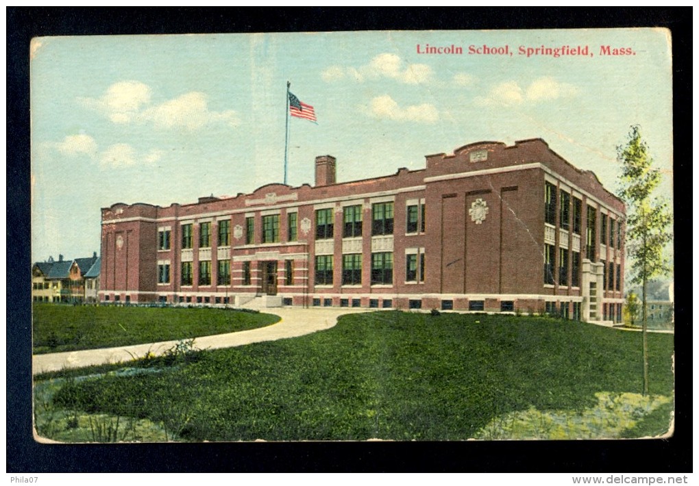 Lincoln School, Springfield, Mass. / Postcard Not Circulated - Springfield