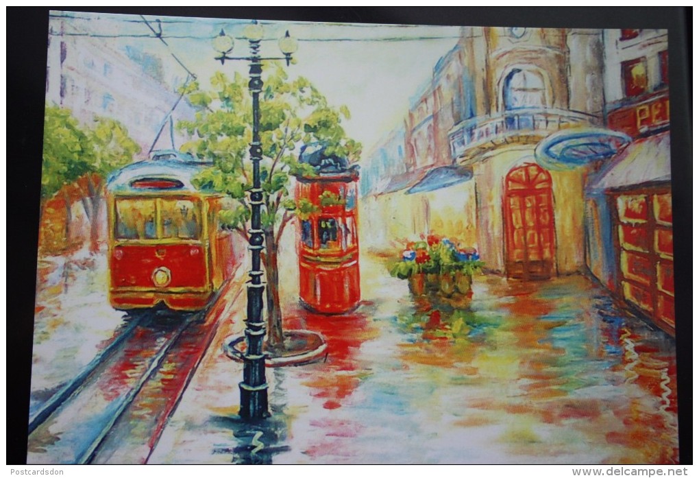 Vlada Radovanova. "Theater Evening In Paris" -  Tramway  In Art    - Modern Ukrainian Decard Edition - 2014 - Tramways