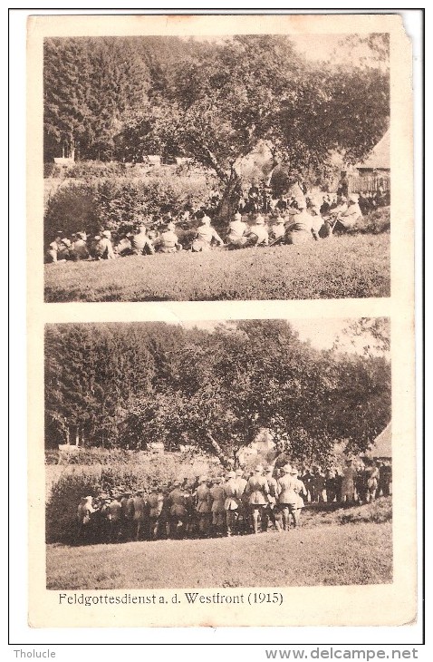 Militaria-Guerre De 1914-1918-Feldgottesdients A.d. Westfront-écrite En 1915-Feldpost-cachet Du Régiment (voir Scan) - Guerre 1914-18