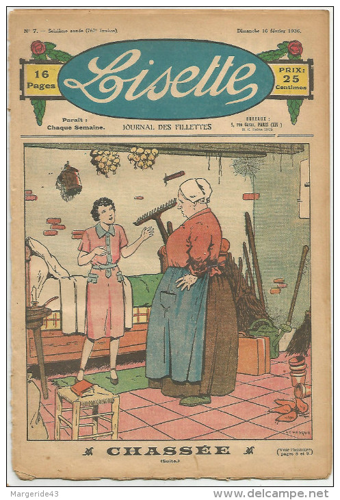 LISETTE N°7 DU 16 FEVRIER 1936 - Lisette