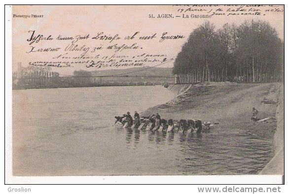 AGEN 51 LA GARONNE (LAVANDIERES) 1903 - Agen