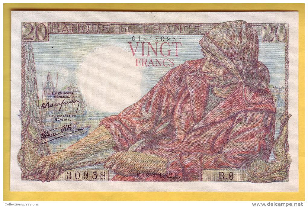 BILLET FRANCAIS - 20 Francs Pêcheur 12.2.1942 SUP - 20 F 1942-1950 ''Pêcheur''