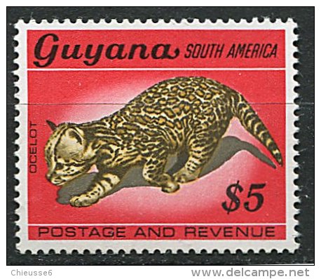 (CL 7 - P55) Guyane ** N° 296 (ref. Michel Au Dos) - Ocelot - - Guyane (1966-...)