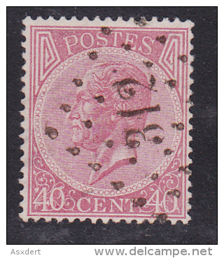 N° 20 - 40 Cts. - Obl. Lp. 312 ROCHEFORT- COBA +20 / TB. ZM. - 1865-1866 Profil Gauche