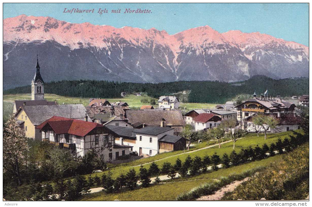 IGLS Mit Nordkette, Karte Gel.1911 - Igls