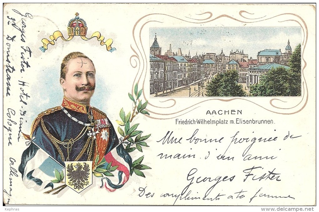 AACHEN : Friedrich-Wilhelmplatz M.Elisenbrunnen - 1910 - Aachen