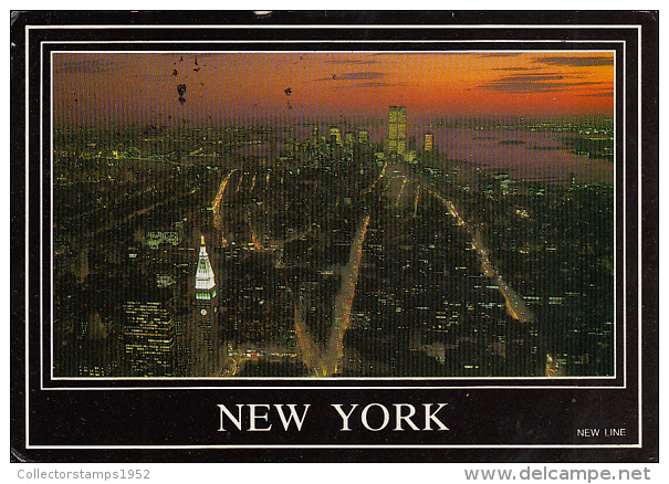 25086- NEW YORK CITY- PANORAMA BY NIGHT - Mehransichten, Panoramakarten