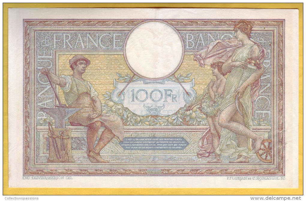 BILLET FRANCAIS - 100 Francs Luc Olivier Merson 6-1-1914 TTB+/SUP - 100 F 1908-1939 ''Luc Olivier Merson''