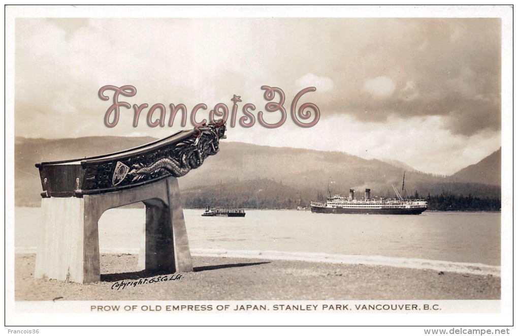 Canada - Vancouver - Prow Of Old Empress Of Japan Stanley Park - 2 SCANS - Vancouver