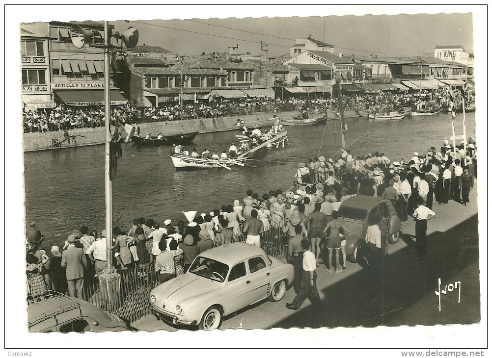 34 PALAVAS LES FLOTS QUAIS JOUTES SPORT AUTOMOBILES DAUPHINE 2 CV CITROEN HERAULT - Palavas Les Flots