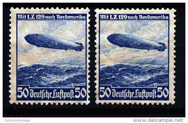 A3228) DR Zeppelin-Ausgabe 50 Pfg. Mi.606 2 X Mit Originalgummi **/* - Ungebraucht